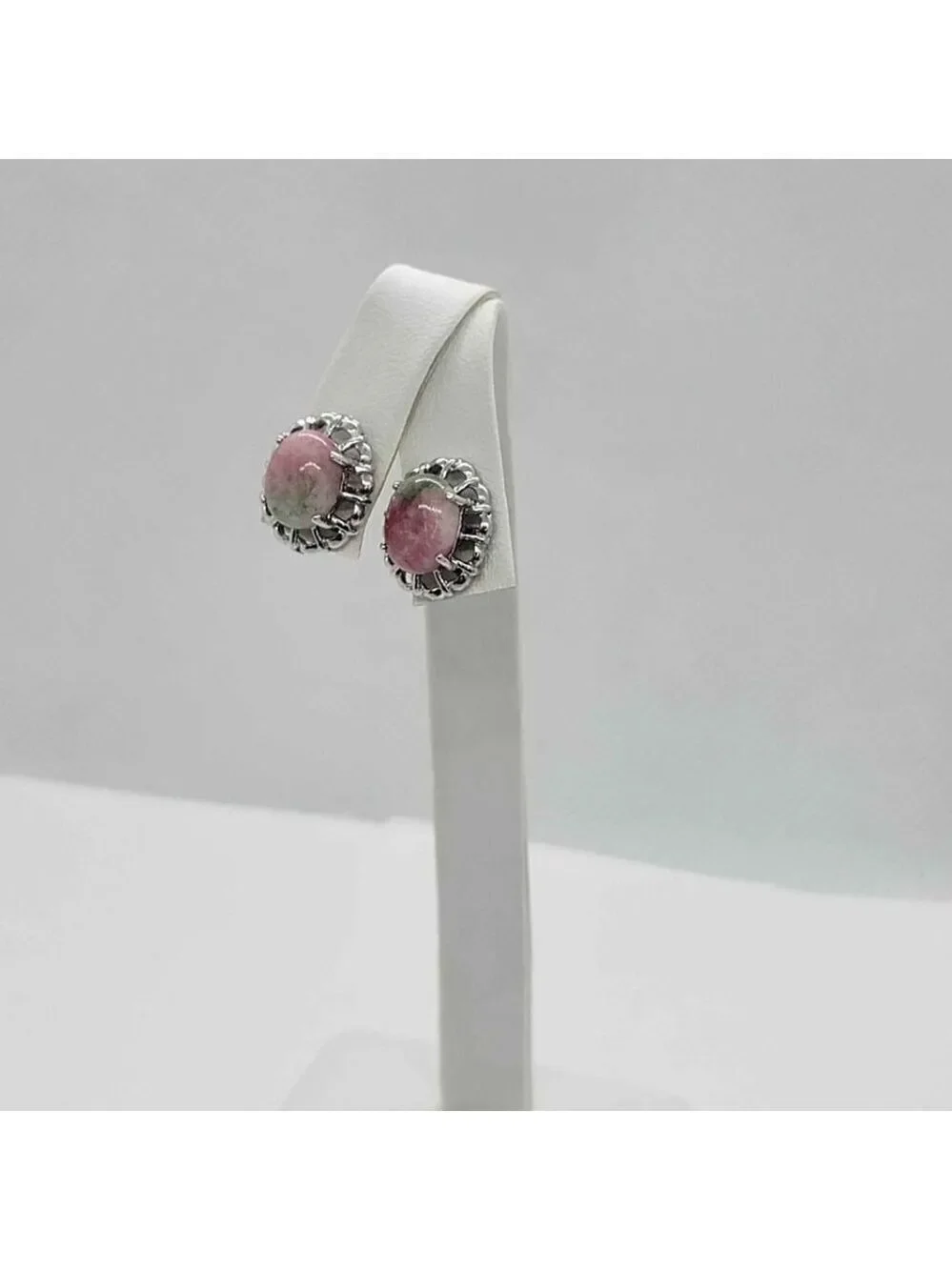 Brand New Pink green Agate Earrings